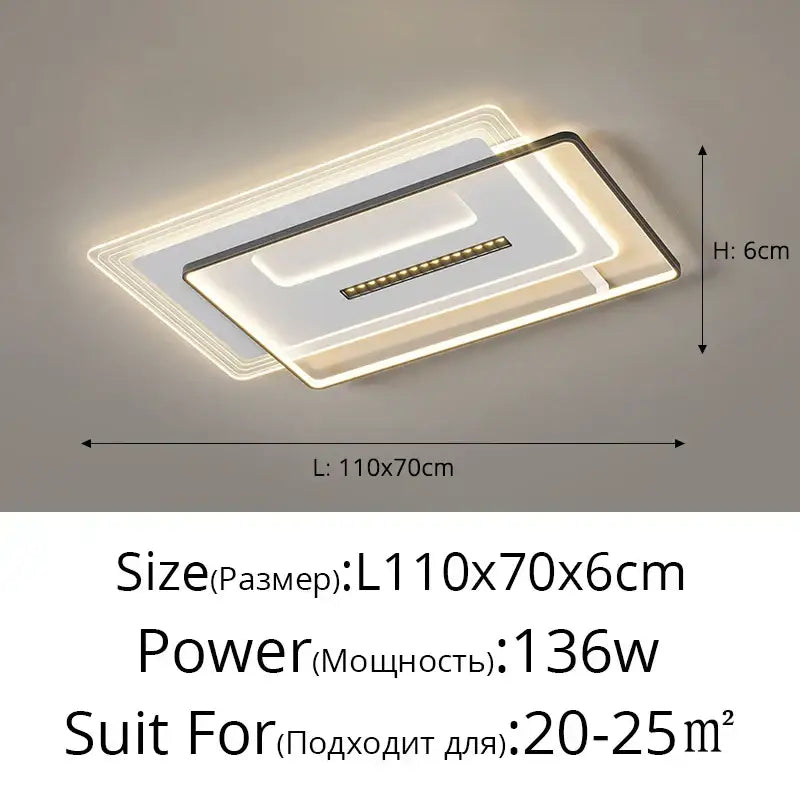 White LED Round Square Ceiling Light