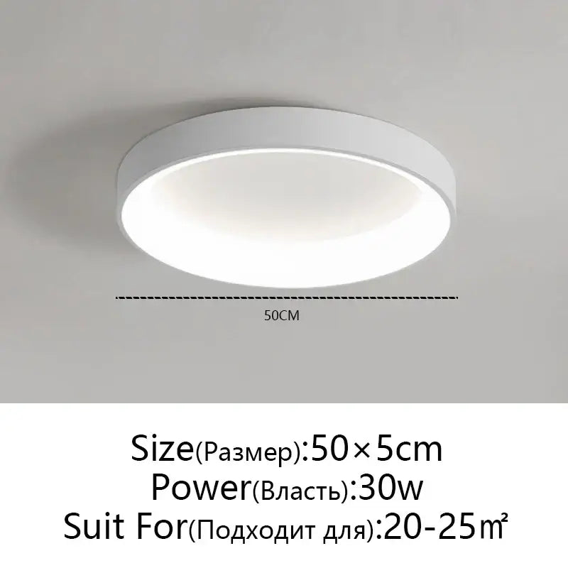 Gray Round LED Ceiling Light