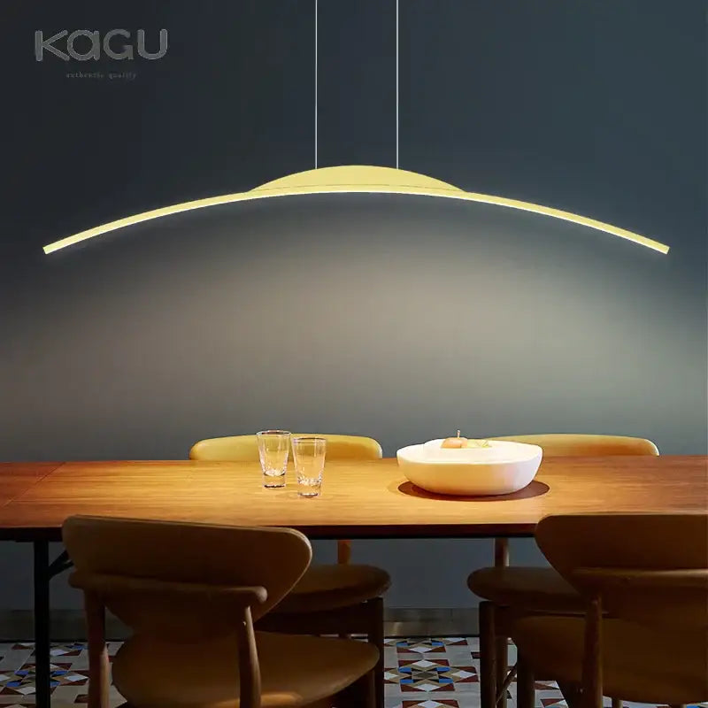 Black Curved Pendant Light