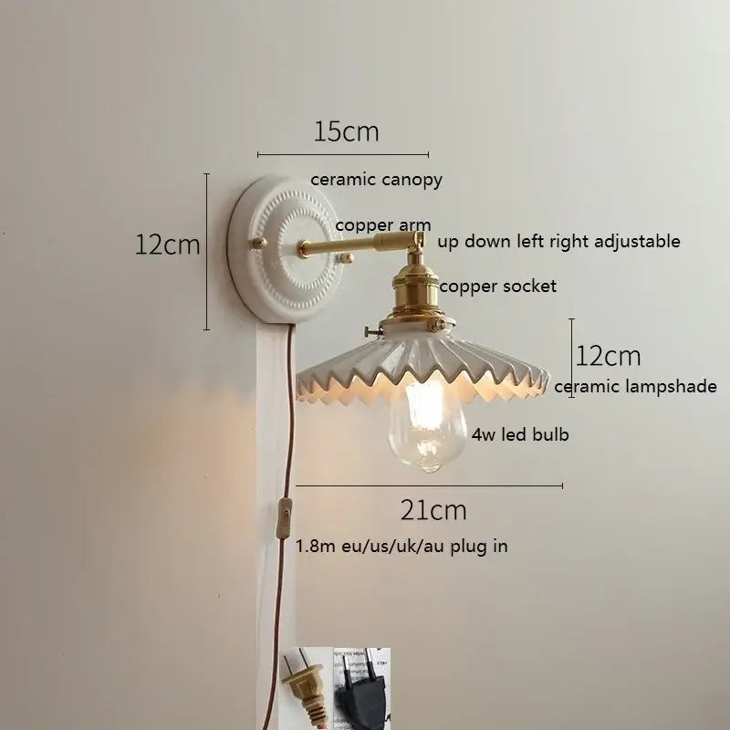 Glass Ceramic Wall Lamp