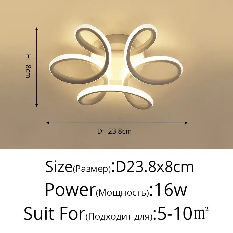 Black White Shadeless Aluminum Chandelier