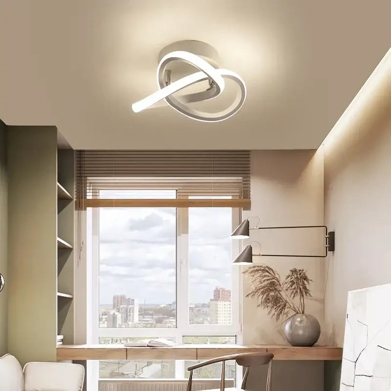 Black White Shadeless Aluminum Chandelier