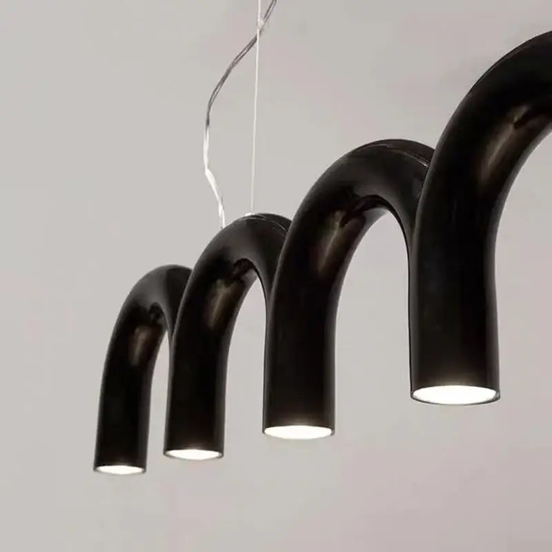 Blue Wavy LED Chandelier