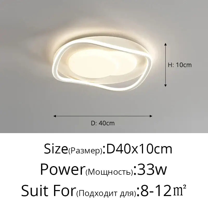 White Rectangular LED Chandelier
