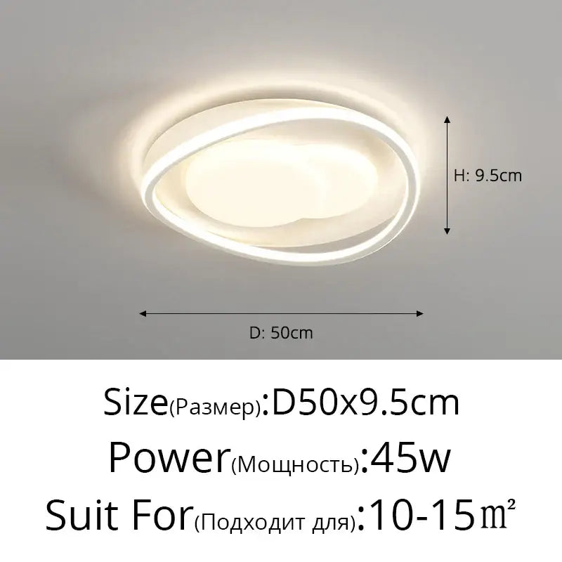 White Rectangular LED Chandelier