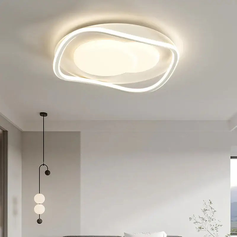 White Rectangular LED Chandelier
