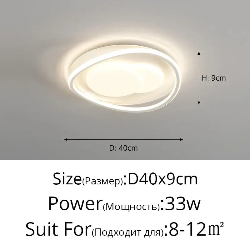White Rectangular LED Chandelier