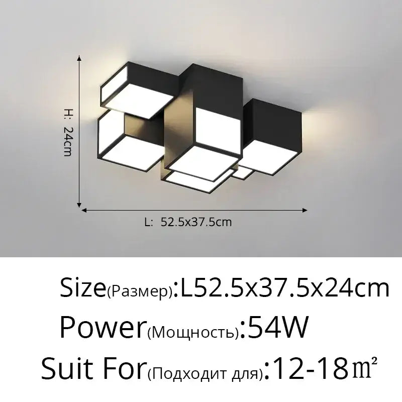 White Geometric LED Chandelier
