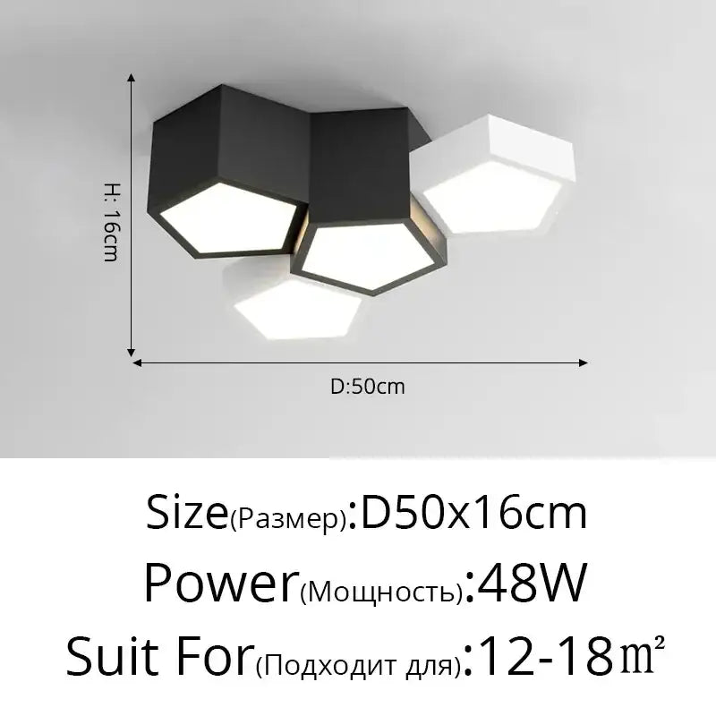 White Geometric LED Chandelier