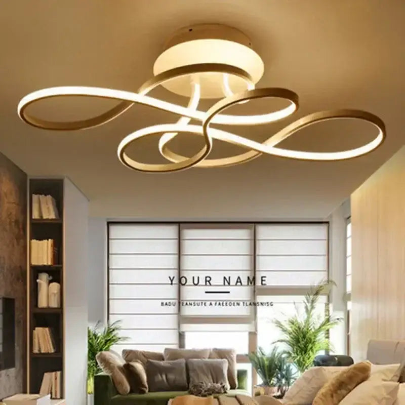 Black Loop Ceiling Lamp