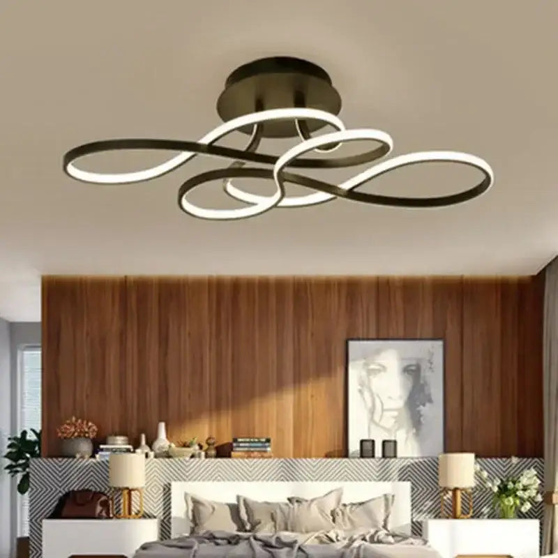 Black Loop Ceiling Lamp