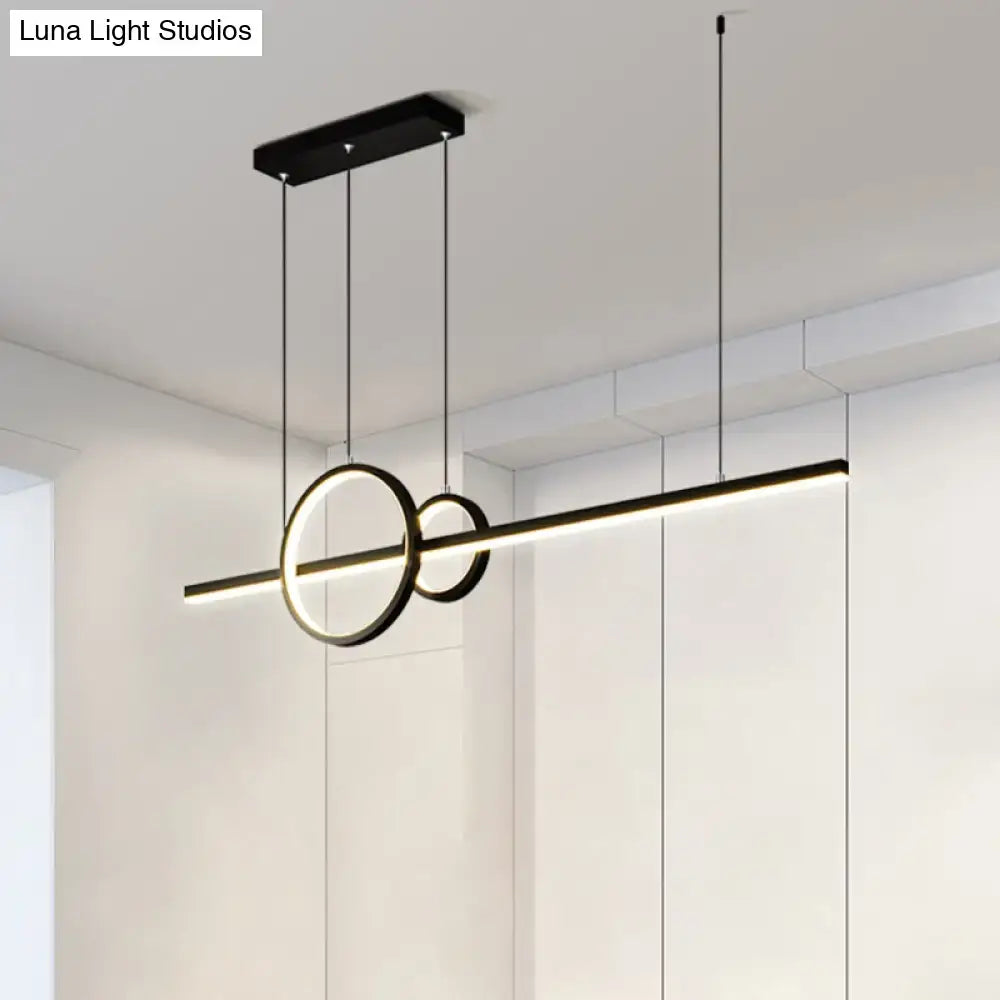 Black Ring Line Pendant