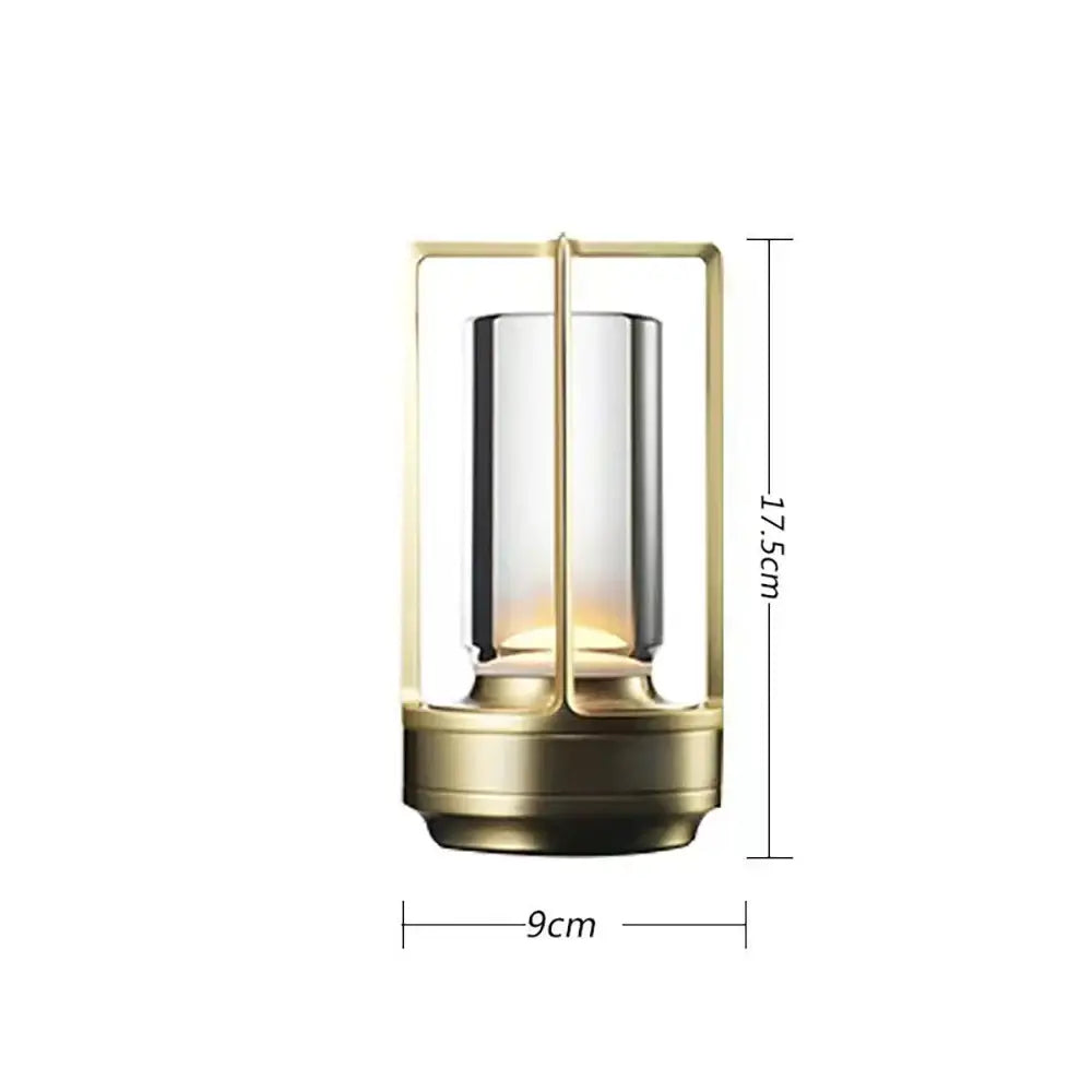Black LED Crystal Table Lamp