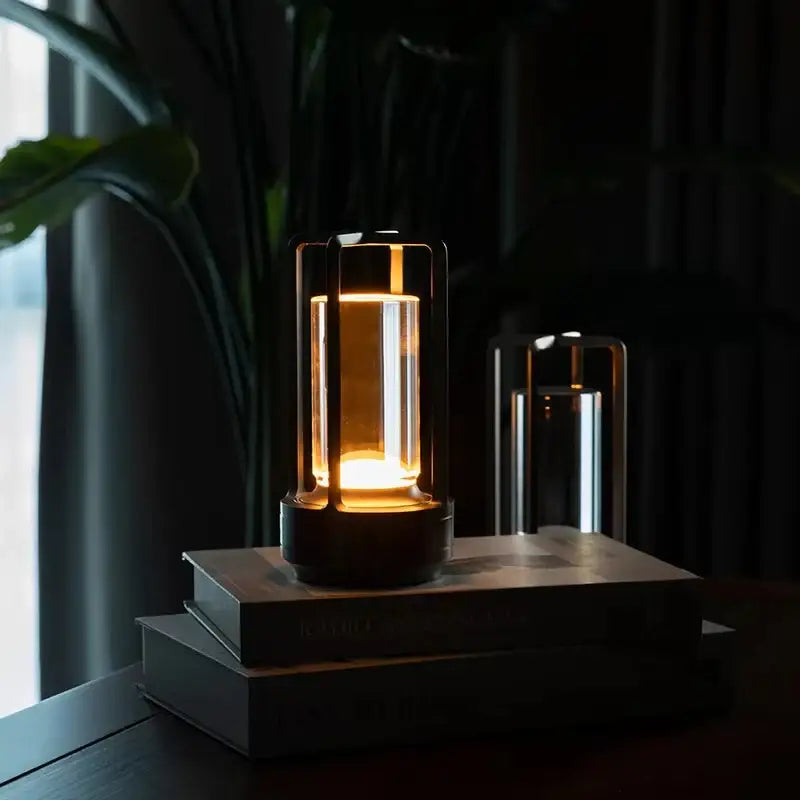Black LED Crystal Table Lamp