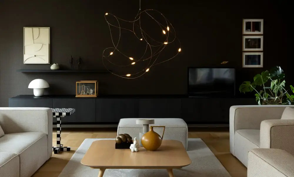Gold Firefly LED Chandelier