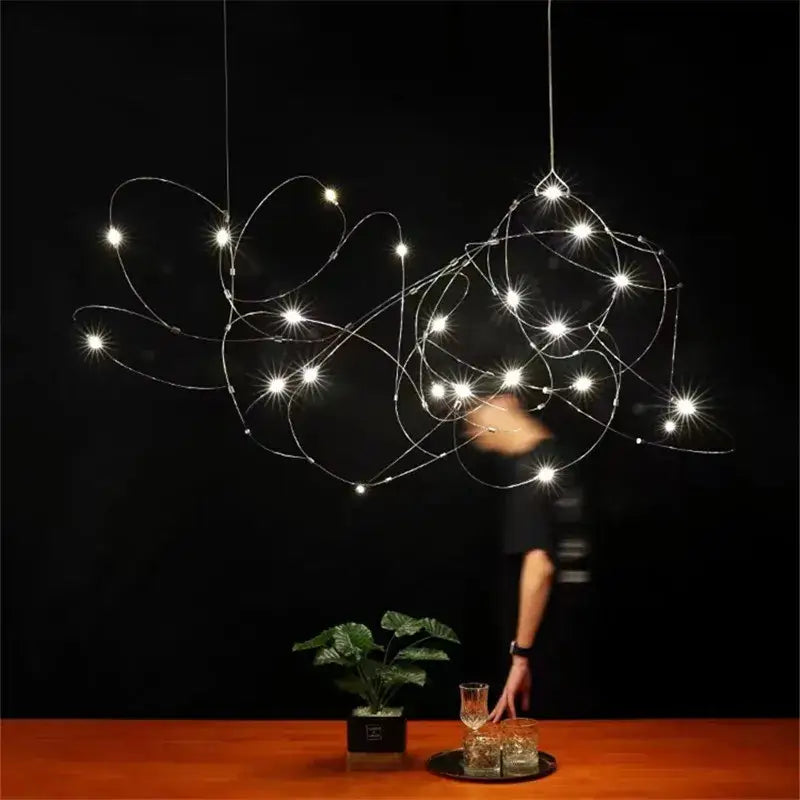 Gold Firefly LED Chandelier