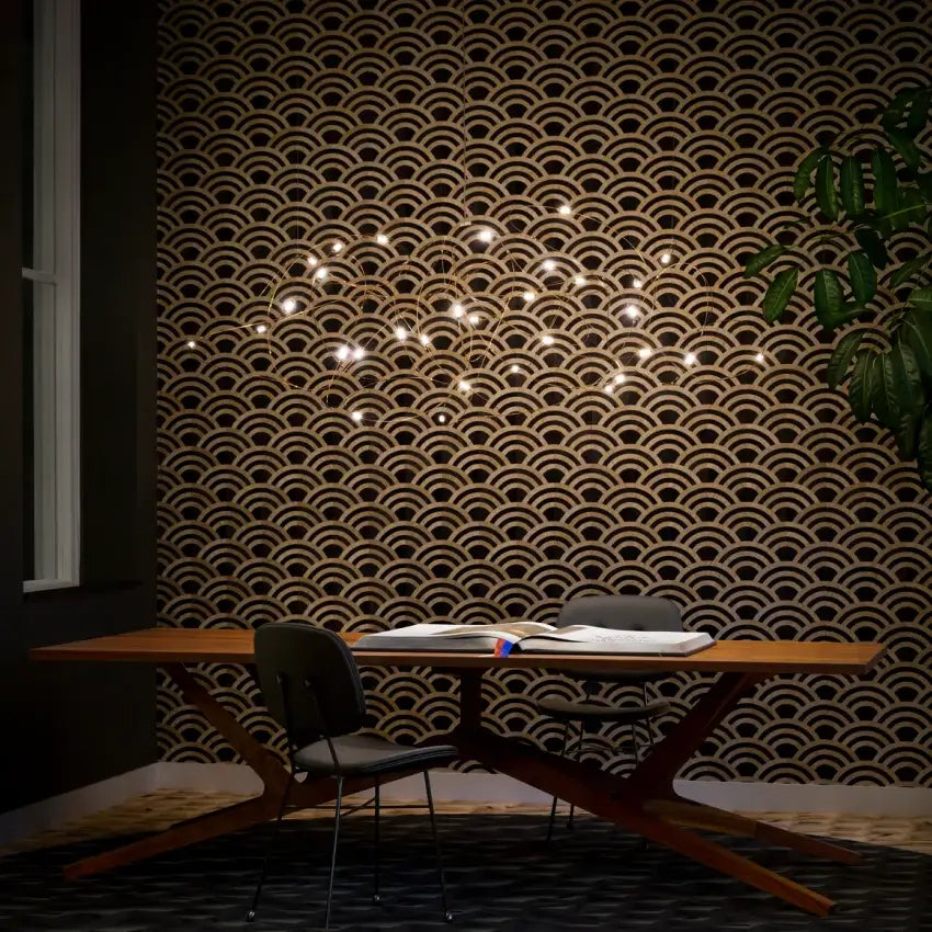 Gold Firefly LED Chandelier