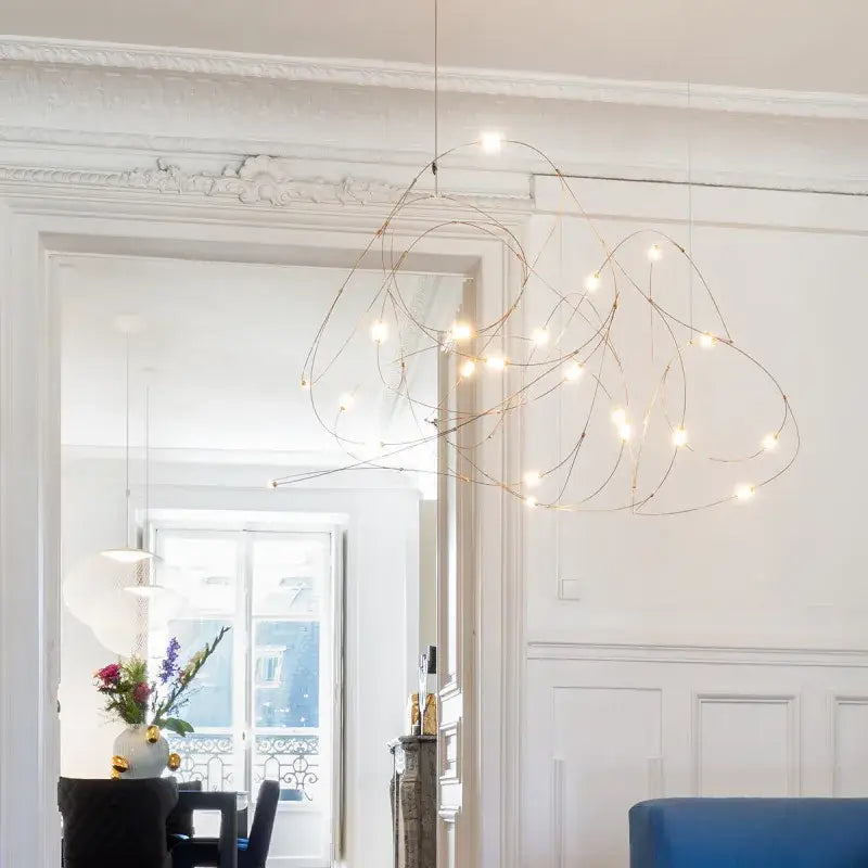 Gold Firefly LED Chandelier