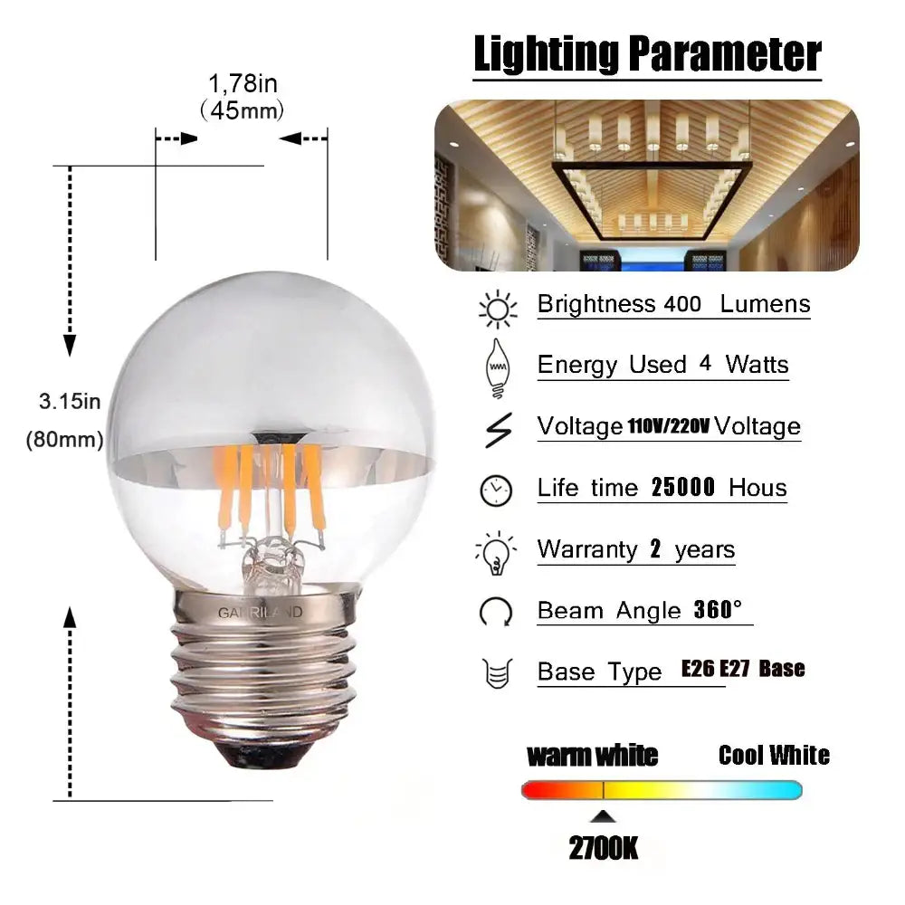 Silver Dimmable LED Bulb