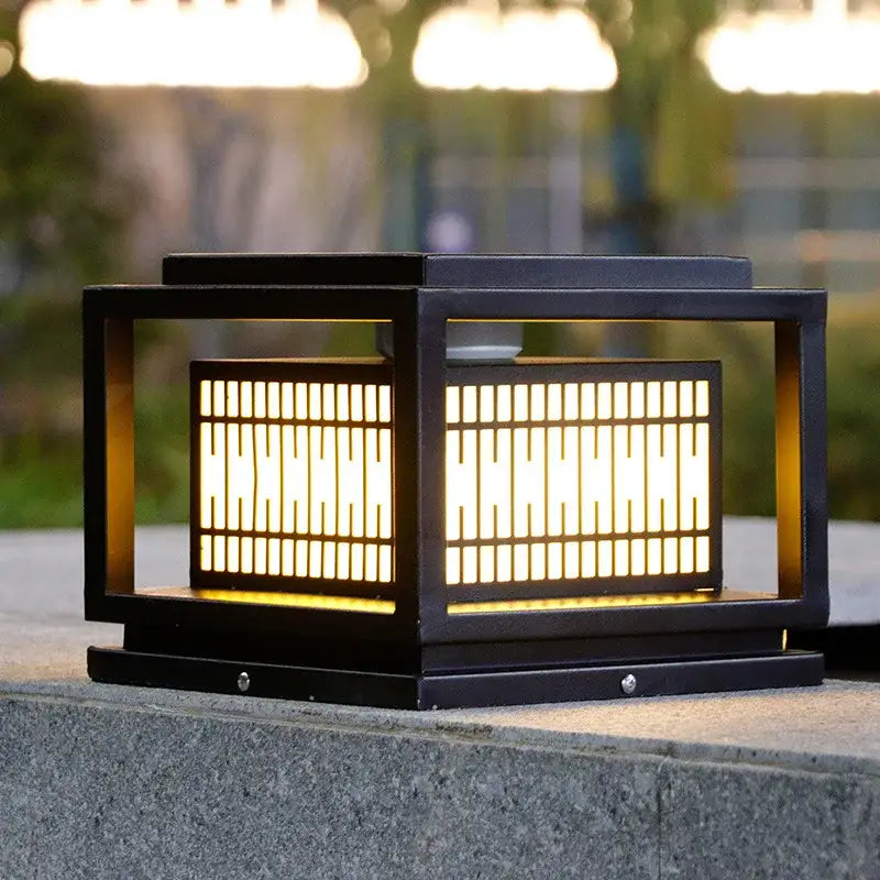 Black Gold LED Garden Lantern