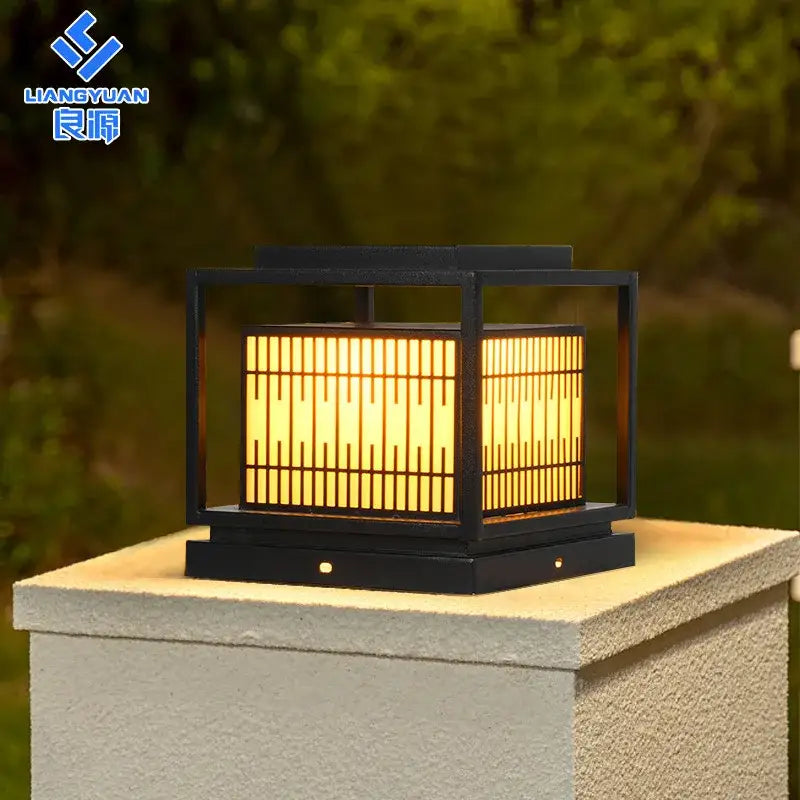 Black Gold LED Garden Lantern