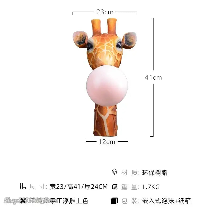 Orange Giraffe Wall Lamp