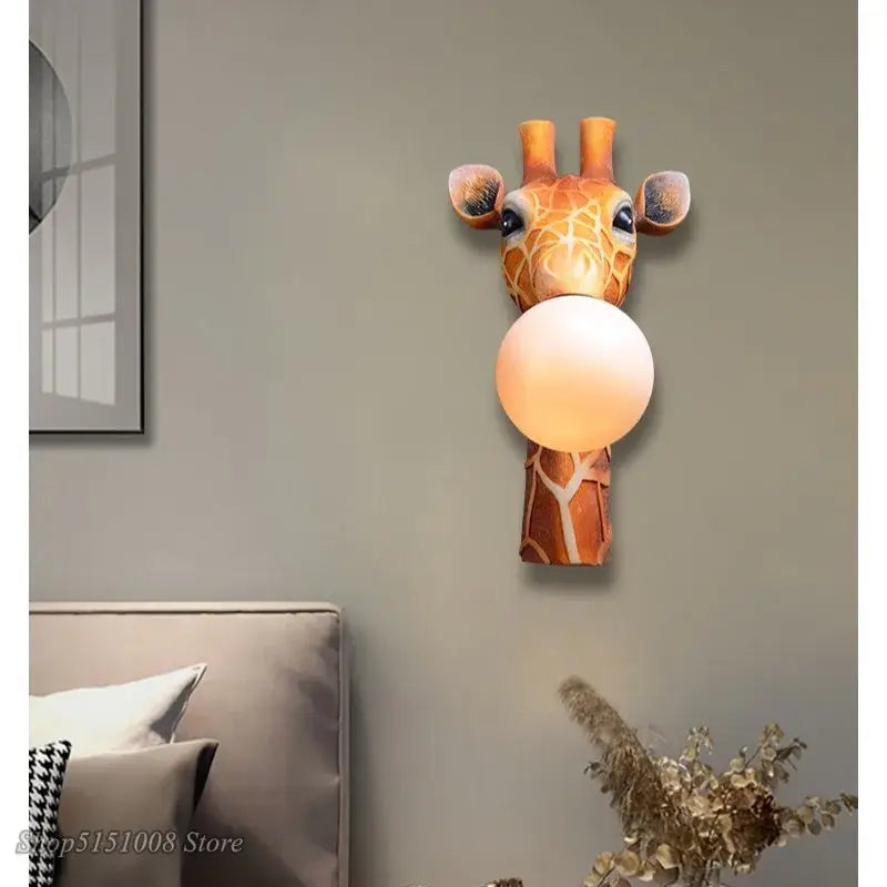 Orange Giraffe Wall Lamp