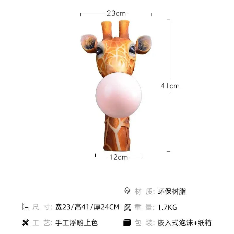 Orange Giraffe Wall Lamp