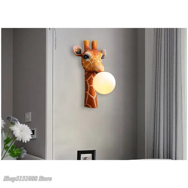 Orange Giraffe Wall Lamp