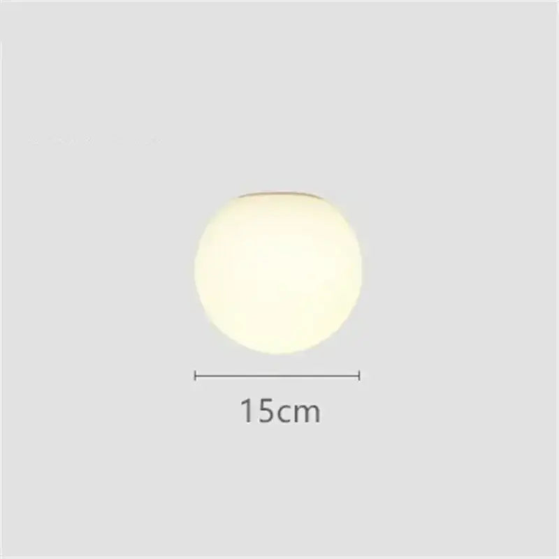 White Glass Ball 35cm Frosted Sconce