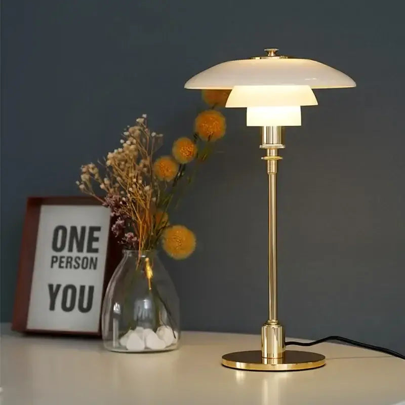 Chrome Tiered LED Desk Lamp