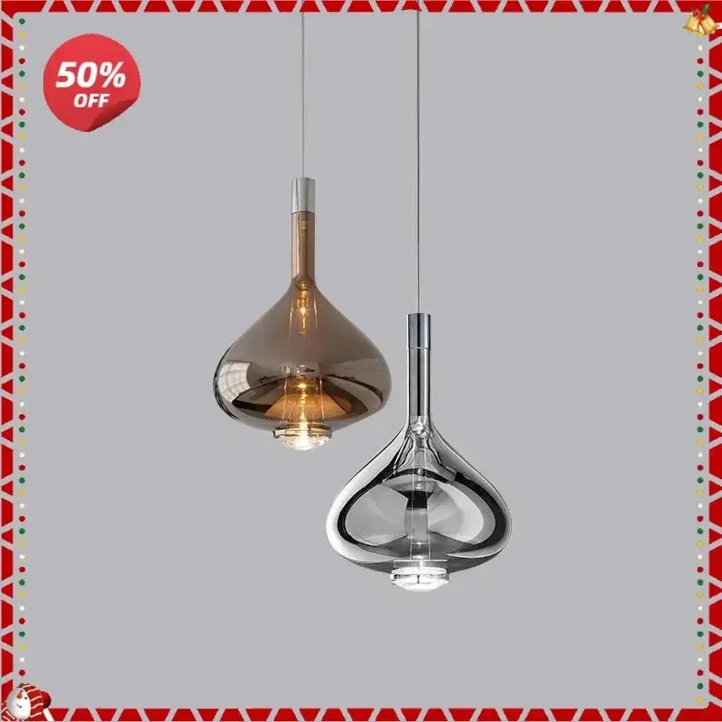 Amber LED Glass Pendant Lamp