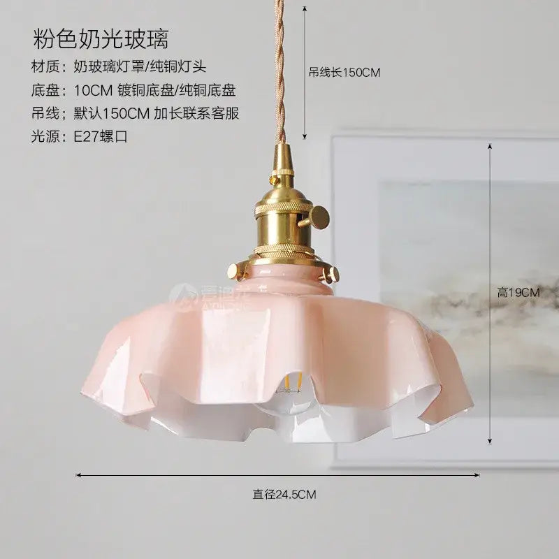 Pink Ceramic Glass Lamp