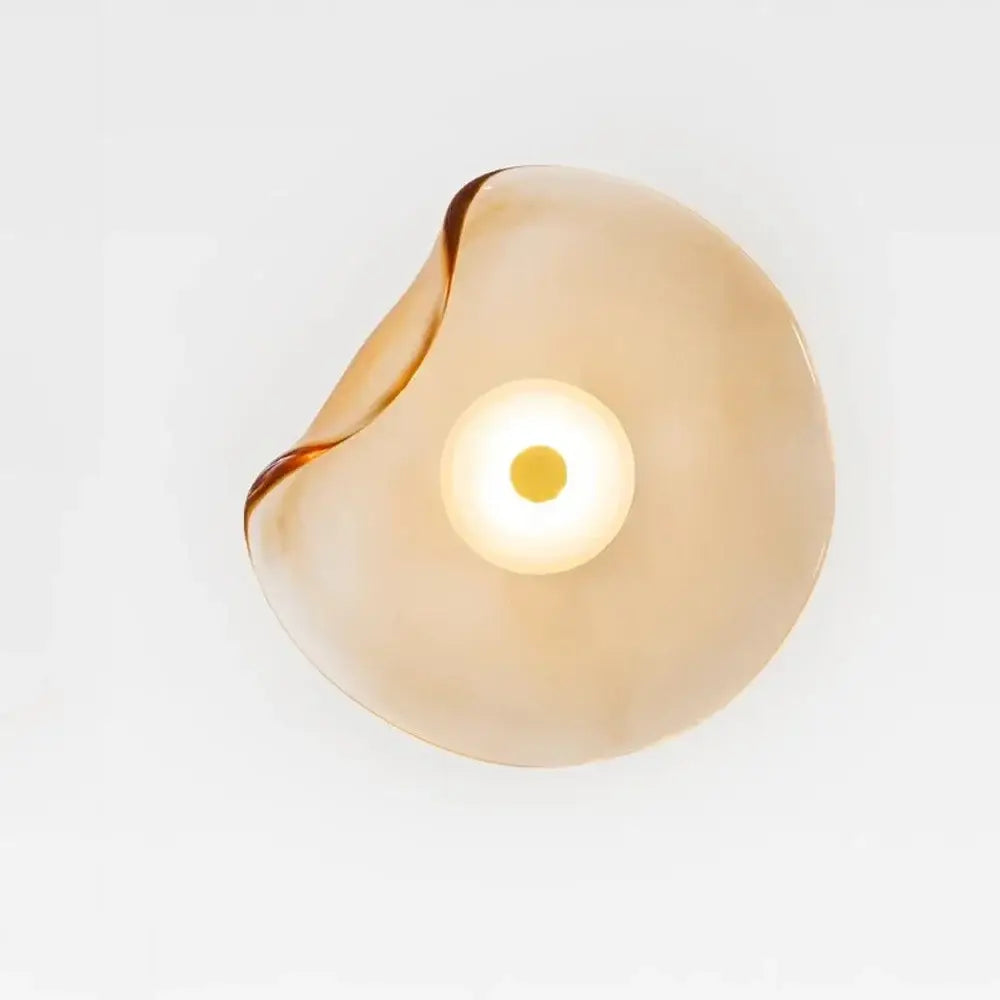 Amber Glass Wall Lamp