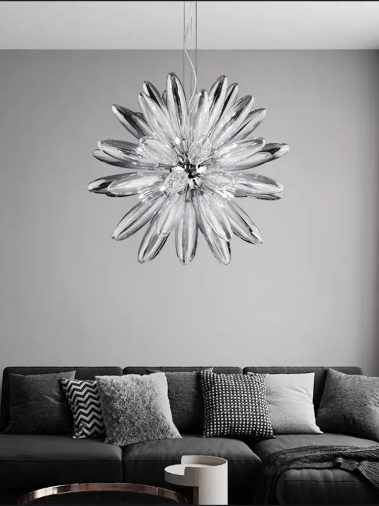 Silver Flower Globe Light