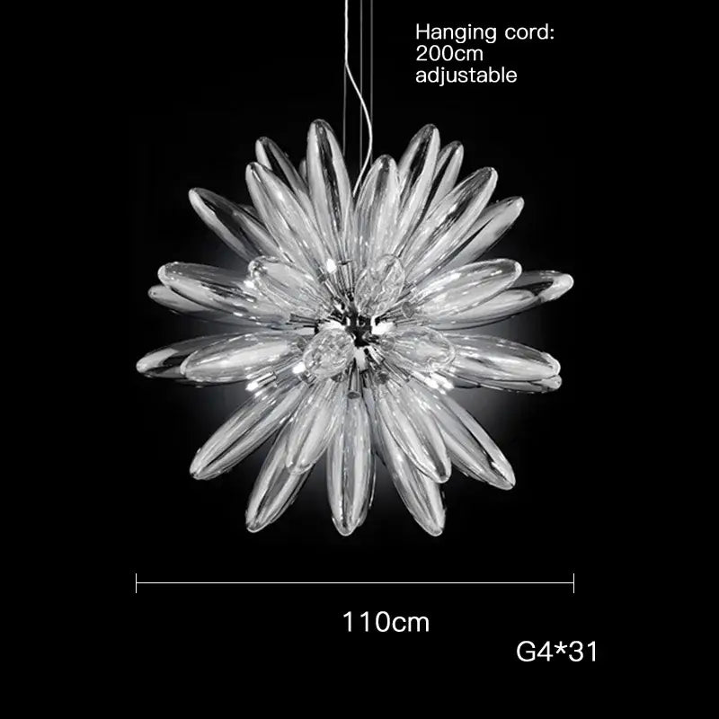 Silver Flower Globe Light