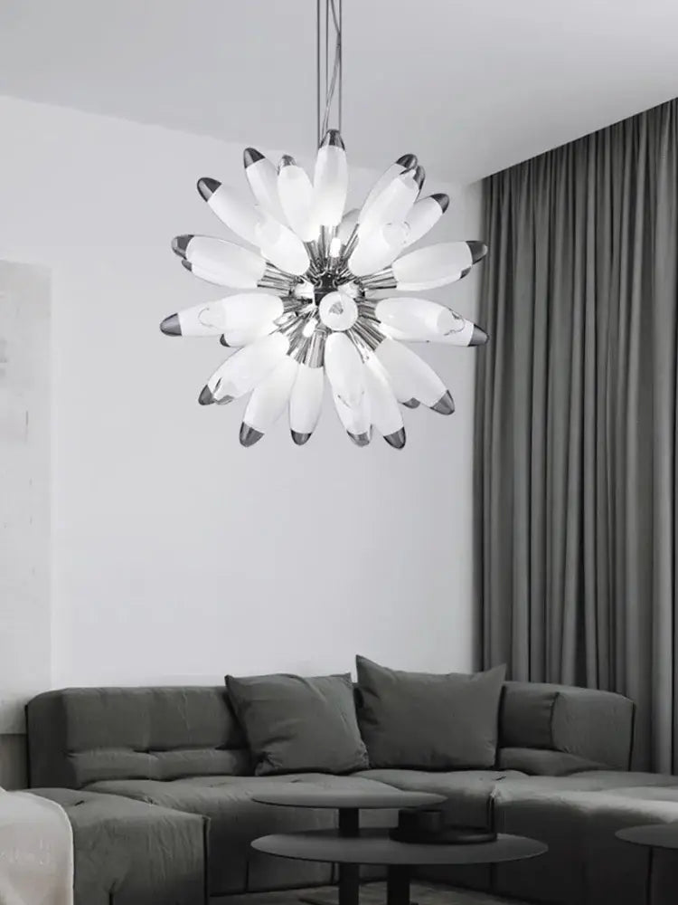 Silver Flower Globe Light