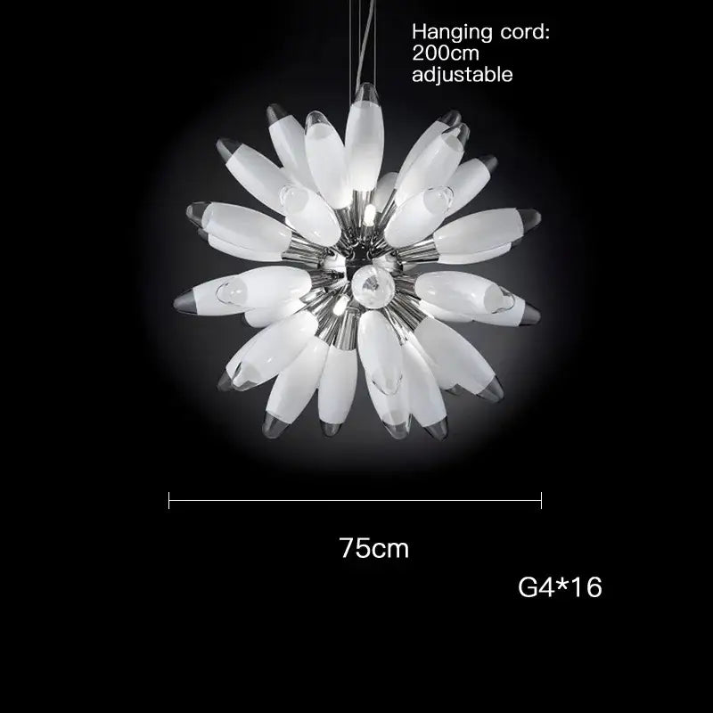 Silver Flower Globe Light