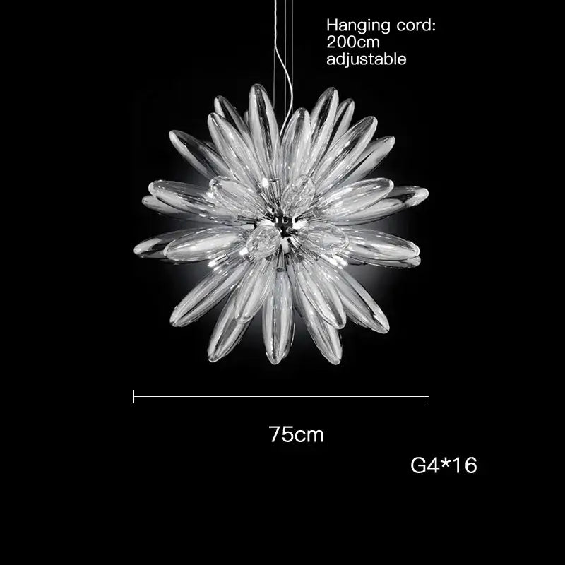 Silver Flower Globe Light