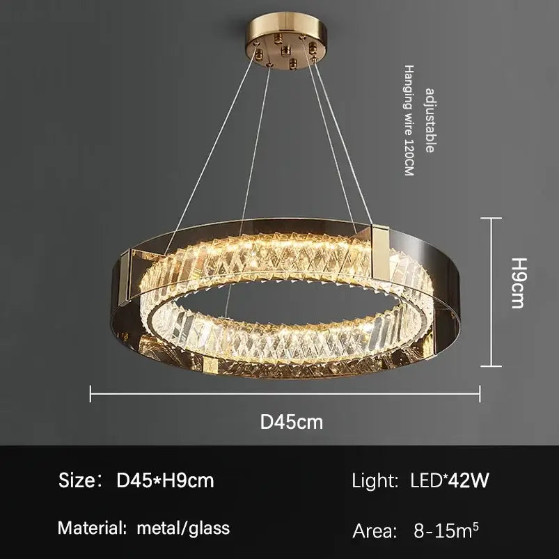 Gold Crystal 80cm Living Room Chandelier