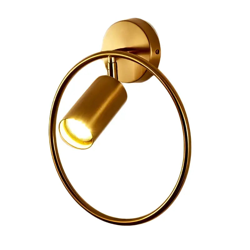 Gold Black Ring Wall Lamp