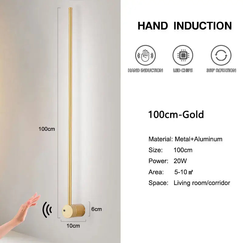Copper Induction Wall Light