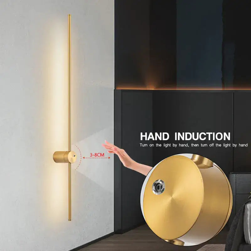 Copper Induction Wall Light