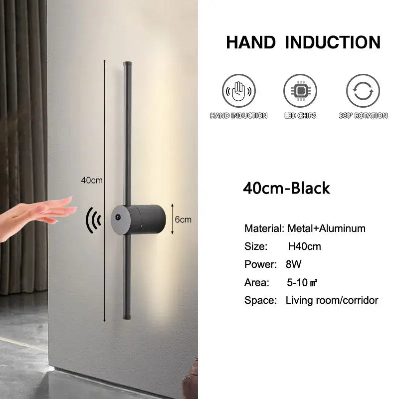 Copper Induction Wall Light