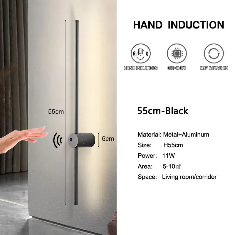Copper Induction Wall Light