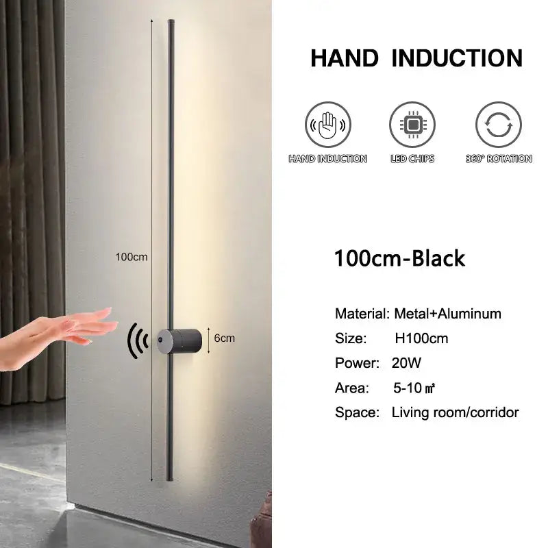 Copper Induction Wall Light