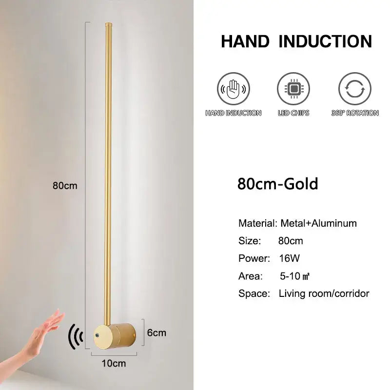 Copper Induction Wall Light
