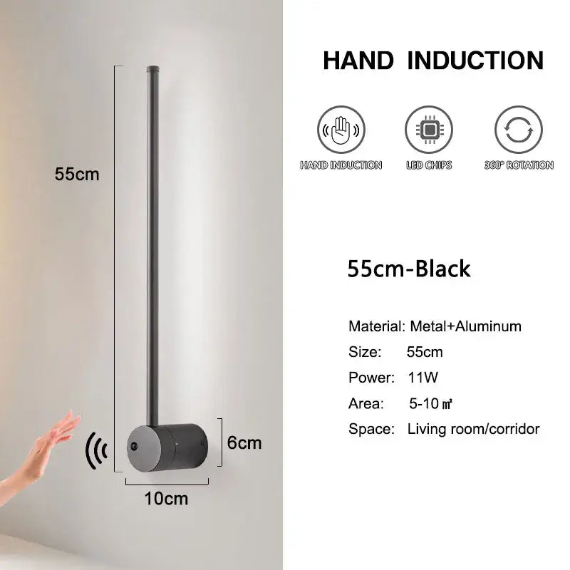 Copper Induction Wall Light