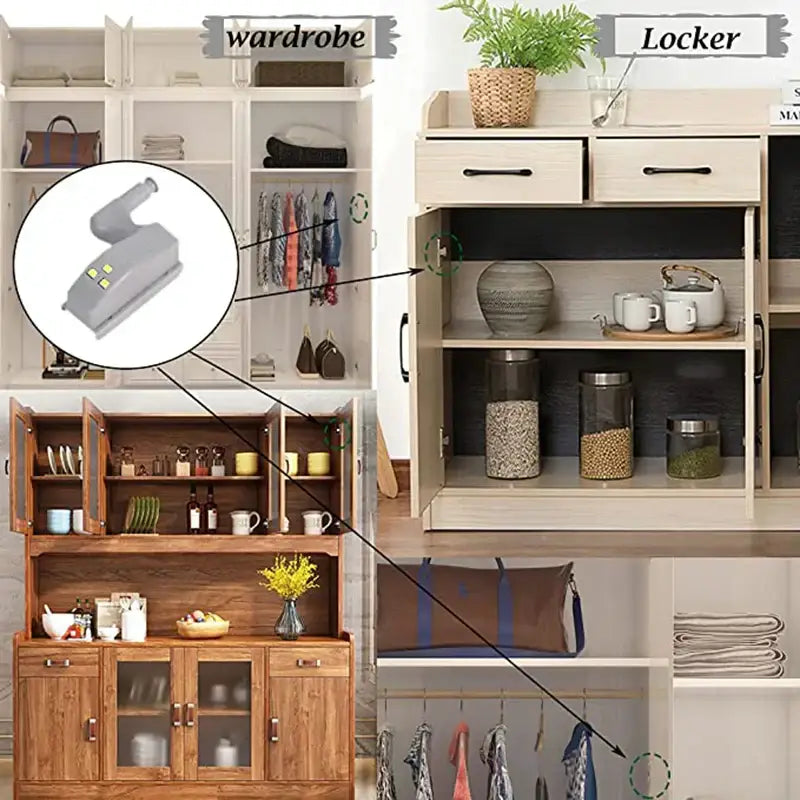 Gray LED Hinge Sensor Lights