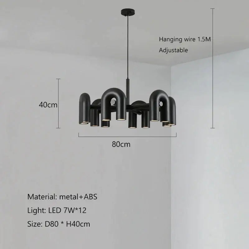 Grey U-Shape Pendant